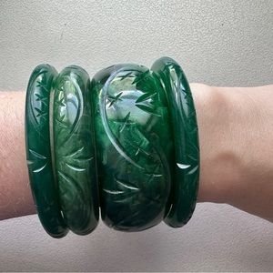 Splendette Deep Green bangle set